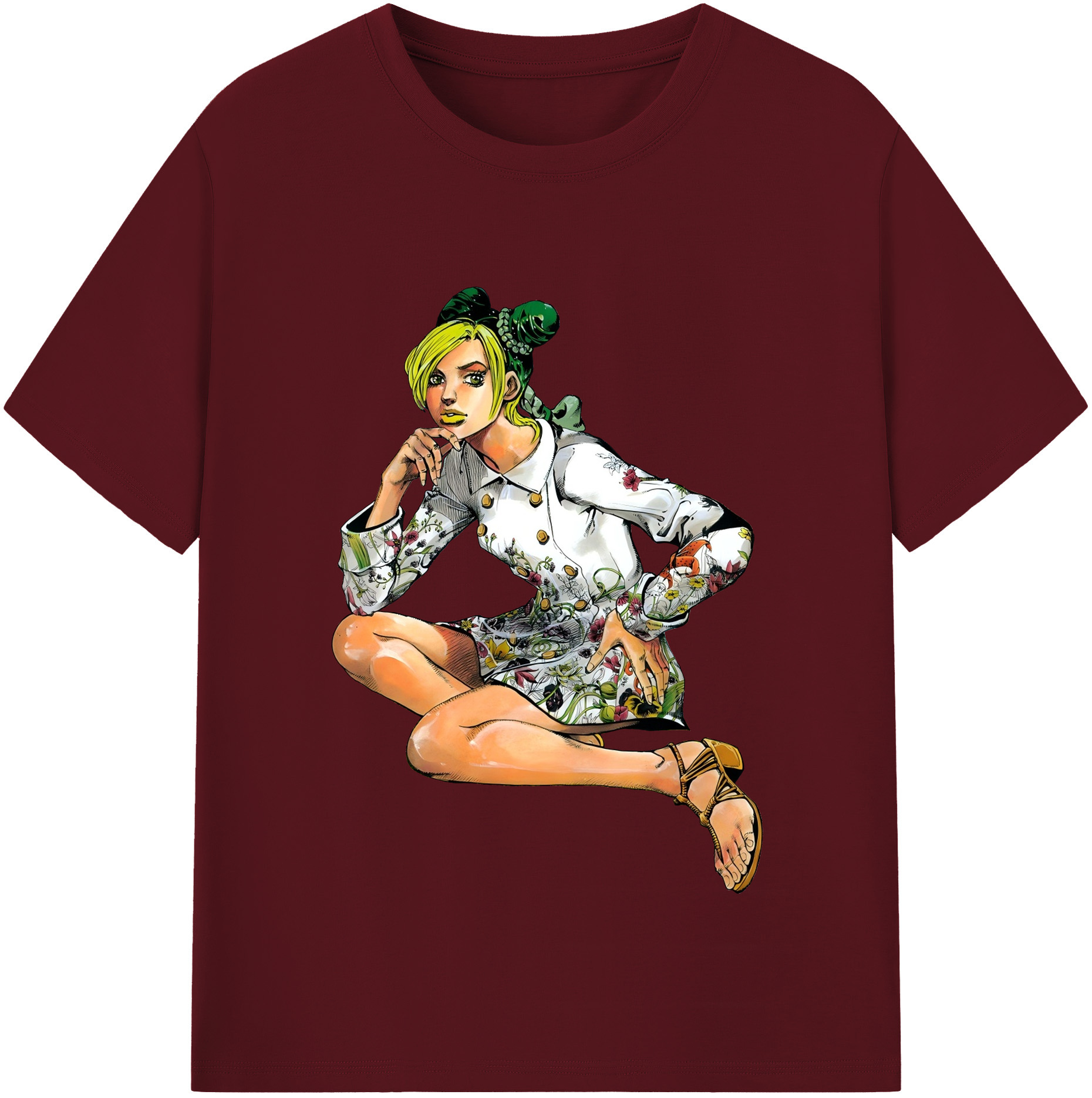 （画像用） "ジョジョの奇妙な冒険 くうじょう ジョリーン JoJo's Bizarre Adventure Jolyne Cujoh " 綿100％半袖Tシャツ（フロントプリント）